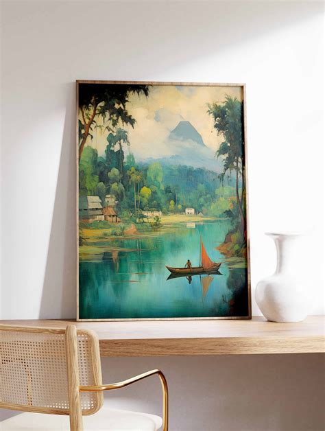 Bangladesh Travel Poster Vintage Bangladeshi Art Asian Wall - Etsy