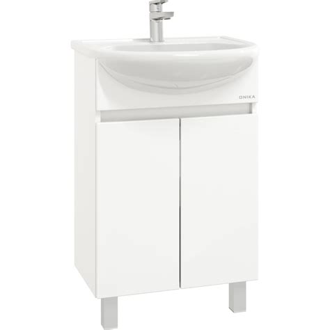 Тумба с раковиной Onika Милтон 55 напольная, белая 105559 - выгодная ...