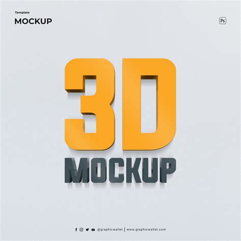 Modern 3D Logo Mockup