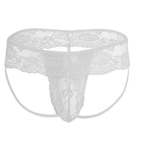 SKY Sexy Men Lingerie Dentelle G string Bikini Sous Vêtements Blanc Blanc Cdiscount Prêt à Porter