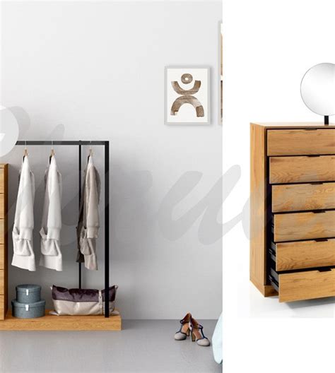 Mobilier Pentru Hol In Stil Minimalist Woody Prevazut Cu Sase Sertare