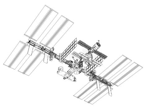 Esquema Internacional De La Estaci n Espacial Vector Ilustración del