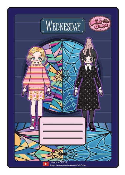 Wednesday Paper Dolls Dress Up Handmade Quiet Book Artofit