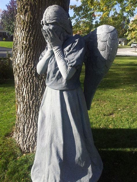 Home Made Weeping Angel Costume Trick Or Treat 2013 The Person Under The Costume Is Me