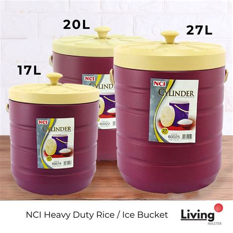 Hot Cool Container Heavy Duty Liter Rice Ice Bucket Bekas Nasi Tong Panas