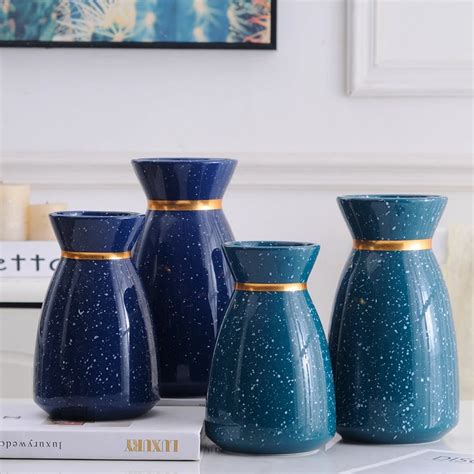 Vases Home And Living Blue Ceramic Floral Vase Pe