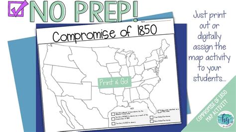 Compromise of 1850 Map Activity - By History Gal