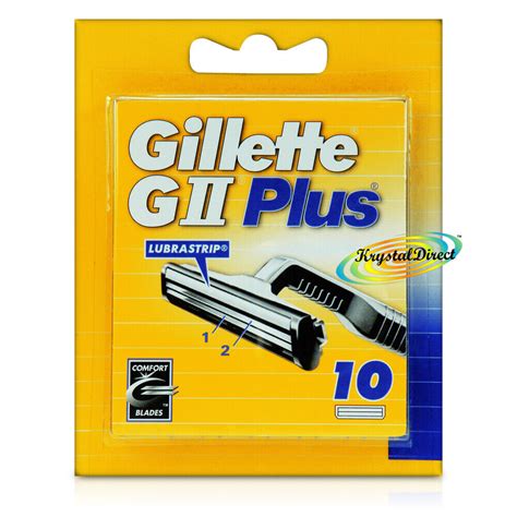 Gillette G2 Plus Pack Of 10 Replacement Razor Comfort Blades 100