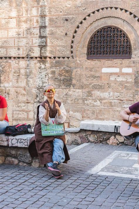 Atenas Grecia De Septiembre De La Sentada Del Grupo De