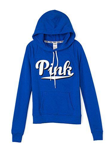 Victorias Secret Pink Pullover Hoodie Sweatshirt Blue Xs Find Out