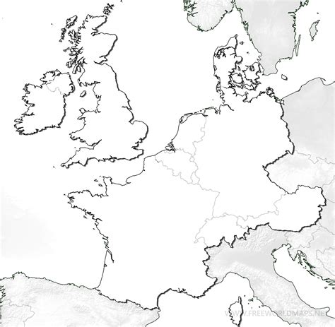 Western Europe Political Map