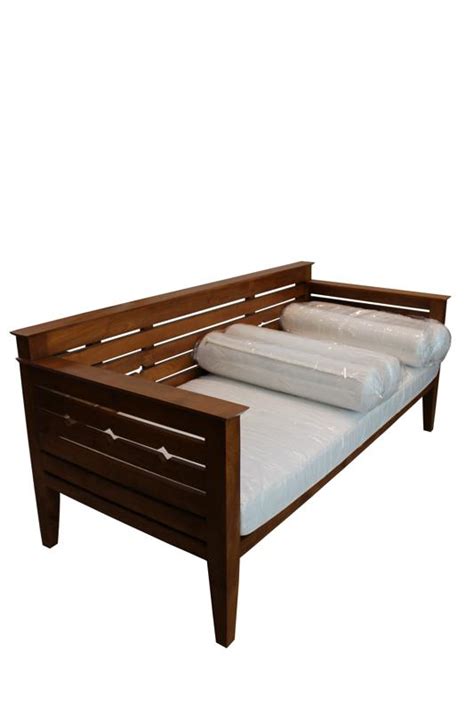 Solid Teak Wood Furniture Daybed With Seat Cushion Bolsters Selangor