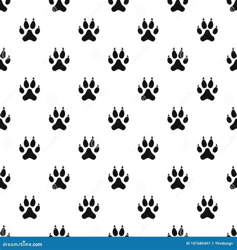 Cat paw pattern vector stock vector. Illustration of print - 107680497