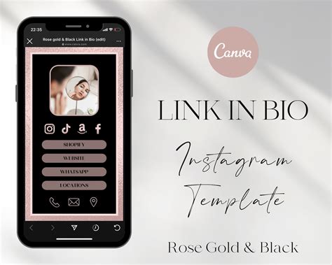 Link In Bio Template Instagram Landing Page Instagram Bio Etsy