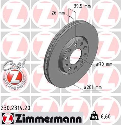 Zimmermann Brake Disc For FIAT 500X 334 Front Zimmermann