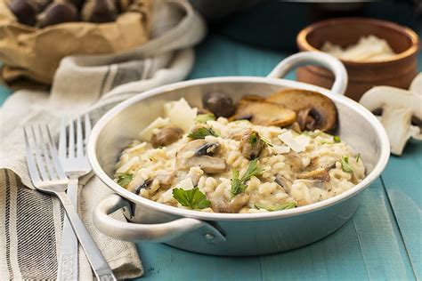 Mushroom & chestnut creamy risotto