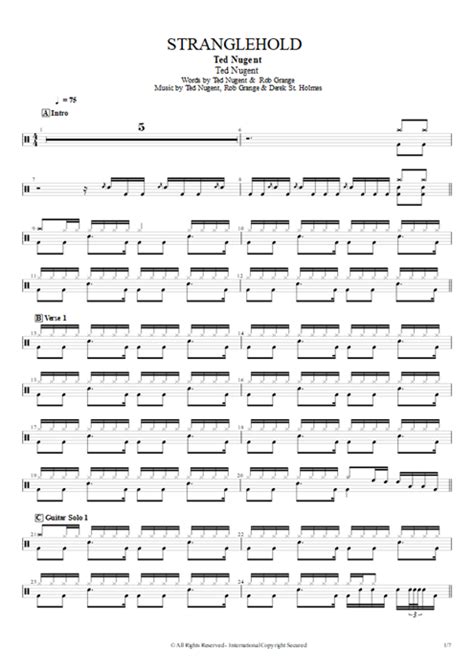 Stranglehold Tab By Ted Nugent Guitar Pro Full Score Mysongbook