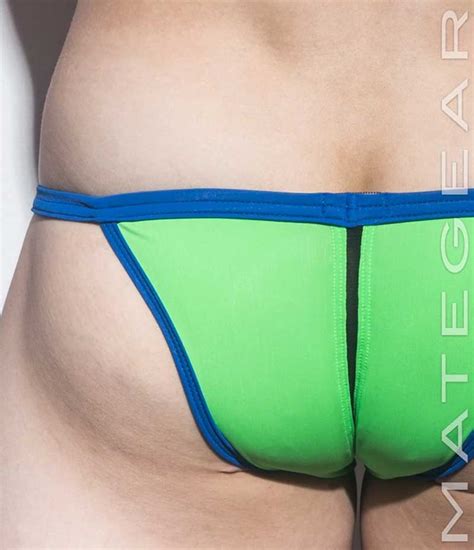 Mategear Ryeo Yon Mesh Extreme Low Flat Front Mini Bikini Swimwear Wine Red