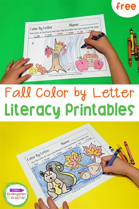 Color By Letter Fall Printable