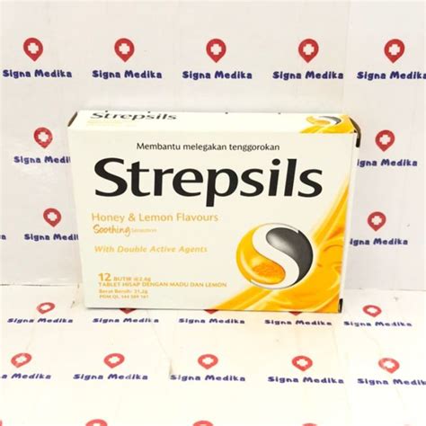 Strepsils Rasa Honey Lemon Box Isi 12 Butir Permen Tenggorokan