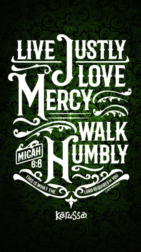 Micah 6 8 Bible Bible Verses God Green Scripture Hd Phone