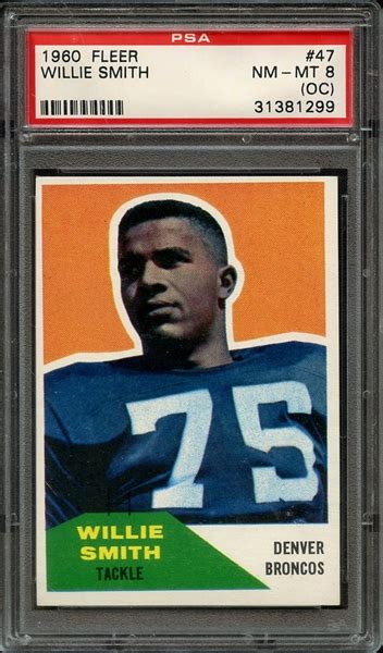 Lot Detail 1960 FLEER 47 WILLIE SMITH PSA NM MT 8 OC