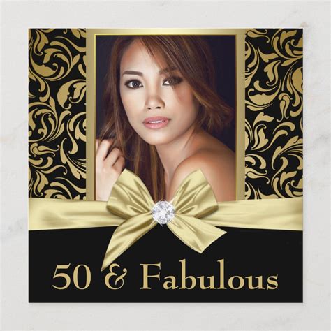 50 Fabulous Birthday 50 And Fabulous 50th Birthday Party Invitations