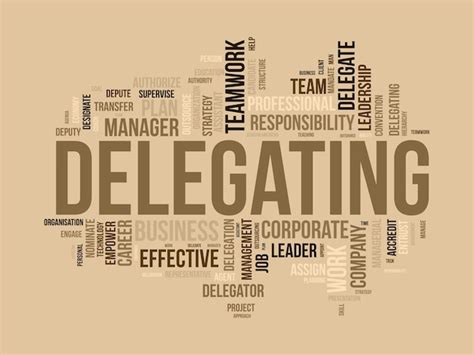 Premium Vector Word Cloud Background Concept For Delegating Business