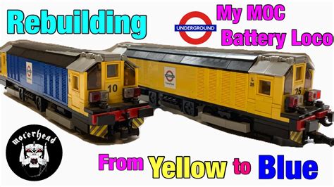 Rebuilding My Lego MOC London Underground Battery Loco From Yellow To