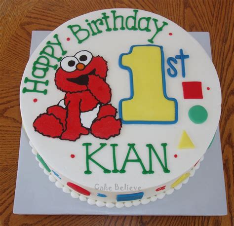 Cake Believe Baby Elmo 1st Birthday