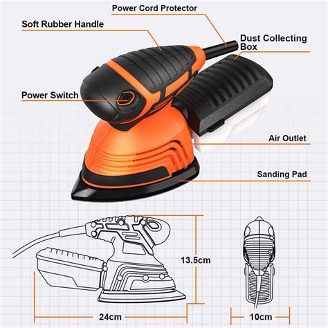 Electric Sander with Dust Collection Box | Treasure Designer