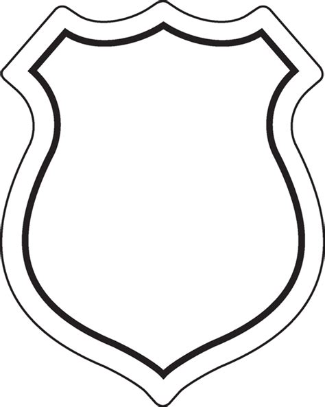 Blank Police Badge Svg