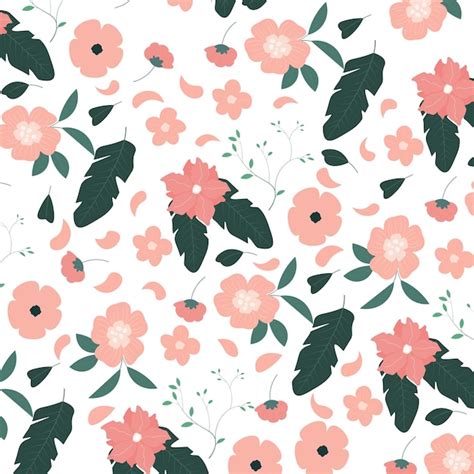 Premium Vector Abstract Hand Draw Floral Pattern Background Vector