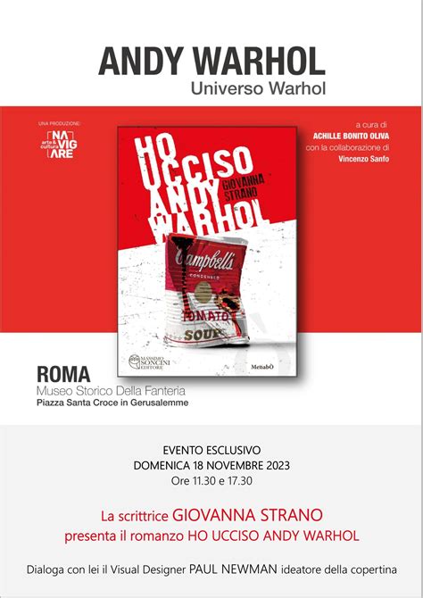 ROMA 19 Novembre Presentazione Del Romanzo HO UCCISO ANDY WARHOL