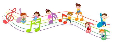 La Scuola Di Musica Per I Bambini Vector I Bambini Dell Illustrazione