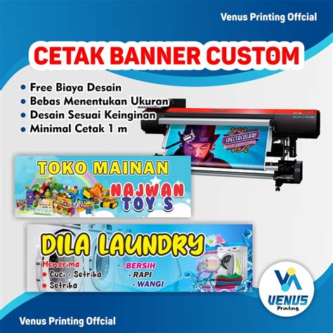 Jual Cetak Banner Mmt Spanduk Custom Berkualitas Warna Jelas Detail