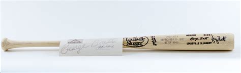 Lot Detail - George Brett 3,000th Hit Limited Edition Autographed Bat