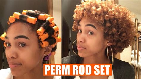 Easy Tutorial Orange Perm Rod Set On Natural Hair Ft Shea Moisture