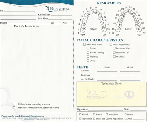 Print A Prescription Renstrom Dental Studio Inc