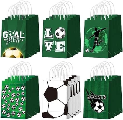 Amazon Zonon Pieces Soccer Paper Party Favor Bags Soccer Print