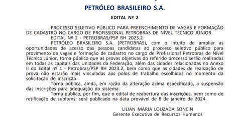 Concurso Petrobras Resultado Final Dispon Vel Veja