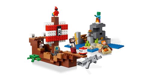 LEGO Minecraft The Pirate Ship Adventure 21152 Building Kit (386 Pieces ...