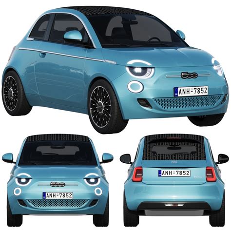 Fiat 500 La Prima 2021 3d Model For Corona