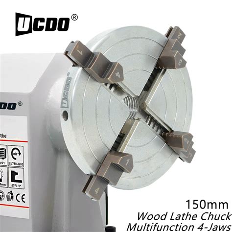 UCDO 150mm Madeira Torno Chuck 6 Polegada Multifun Es 4 Mand Bulas Auto