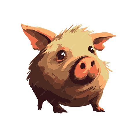 Premium Vector Cartoon Pig Vector Illustration On A White Background