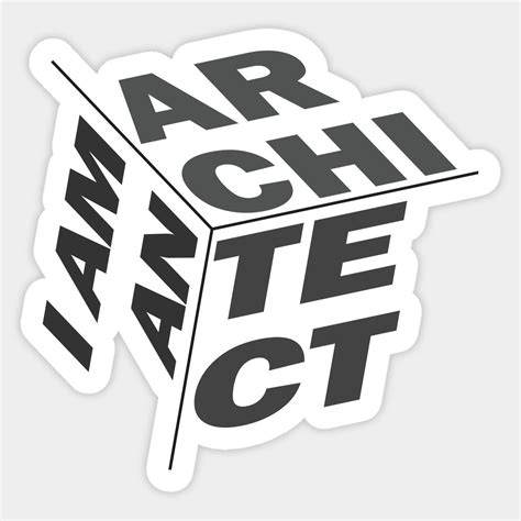 I Am An Architect 3d Box By The Architect Store Sticker Design