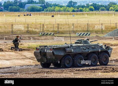 Combat Wheeled Amphibious Armored Personnel Carrier BTR 80 Of The