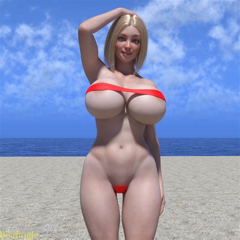 Joy Duct Top Bikini D Render Digital Art By Bikdingle