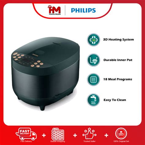 Philips Hd4518 18l Digital Rice Cooker Hd451862 Lazada