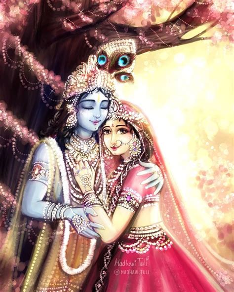 Madhavi Tuli🌸🌌 On Instagram Radha Krishna Art Krishna Radha Painting